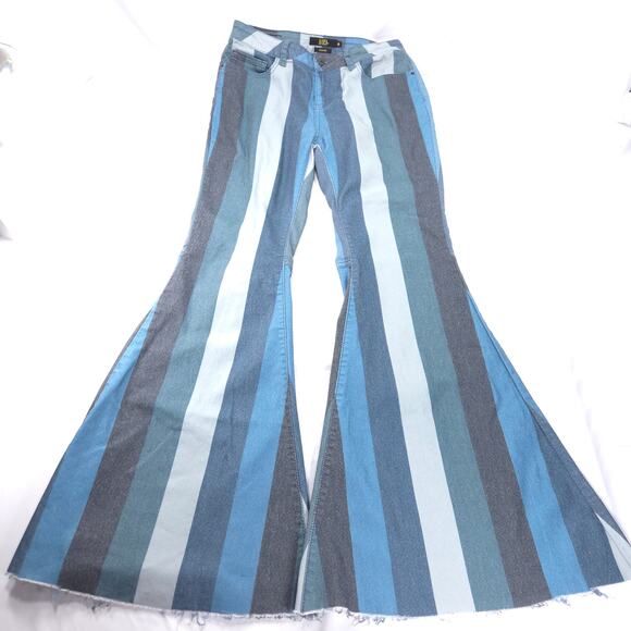 L & B Flare Casual Denim Medium Wash Jeans Womens Size 8 Blue - Picture 2 of 8